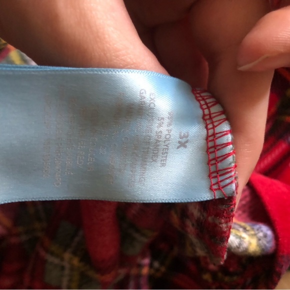 Plaid Holiday Velour Nightgown - Picture 6 of 8